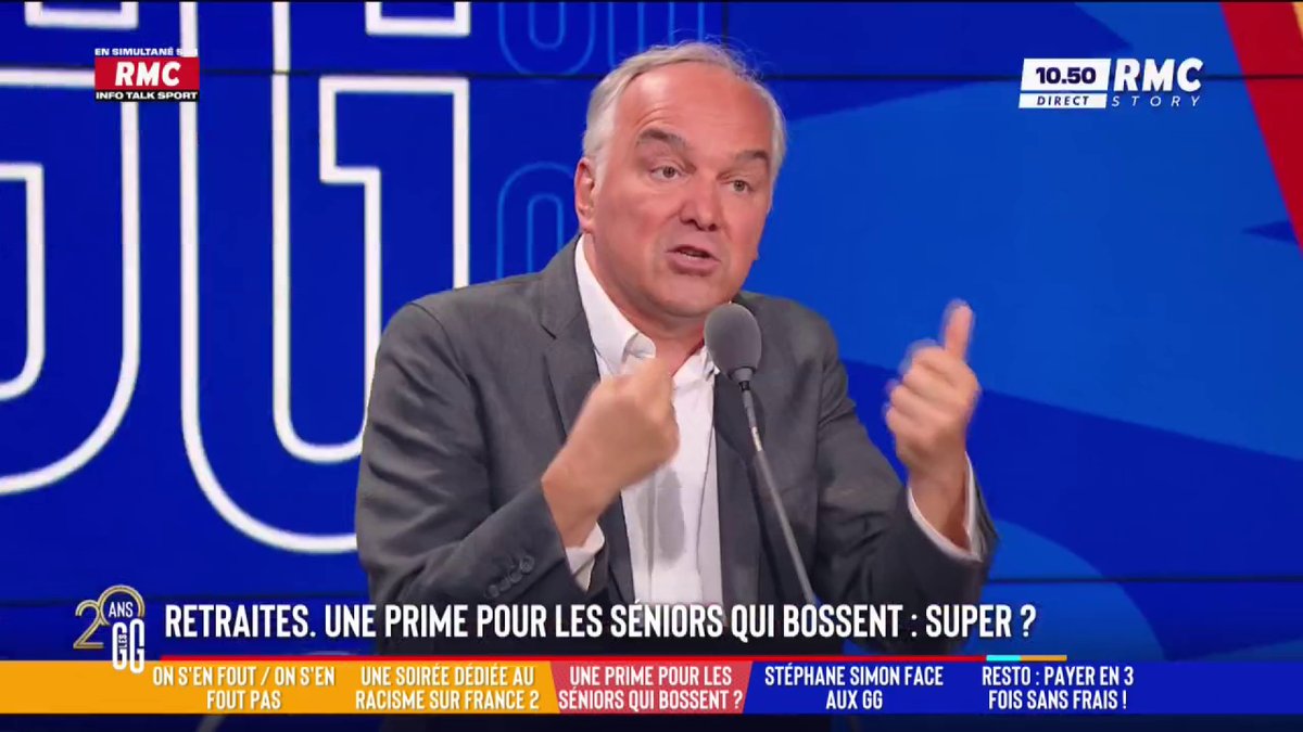 😡 Le coup de gueule d'Olivier Truchot sur les retraites : "On ne va pas financer la vie des gens à ne rien faire pendant 30 ou 40 ans par l'opération du Saint-Esprit. Les gens qui bossent en ont marre, ils paient tout dans ce pays : la solidarité, les retraites..." #GGRMC