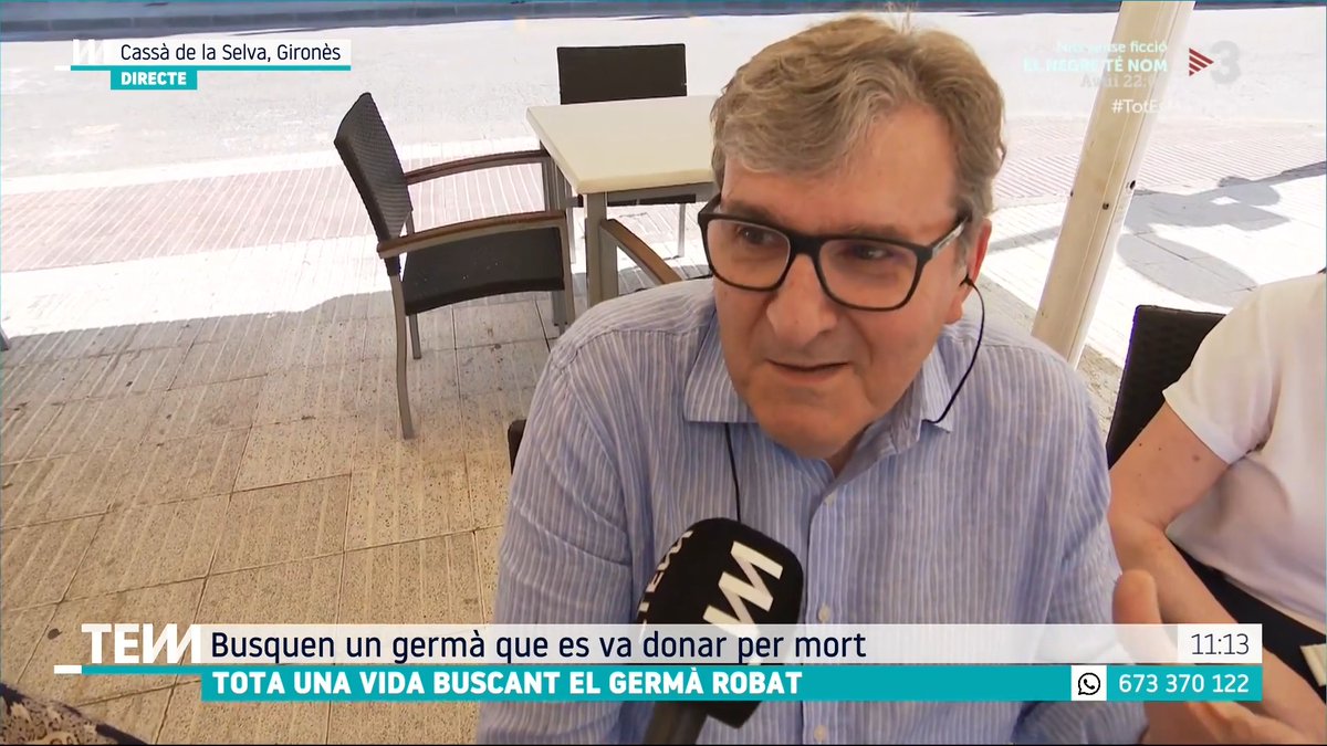 Nadons robats a Girona en època franquista "Tan bon punt li van tallar el cordó umbilical, van embolicar la criatura amb una tovallola i se la van endur. La Clínica l'Aliança es nega a donar-nos les dades del part", Josep Comas, autor de "Cent anys i una absència" #TotEsMou3Cat