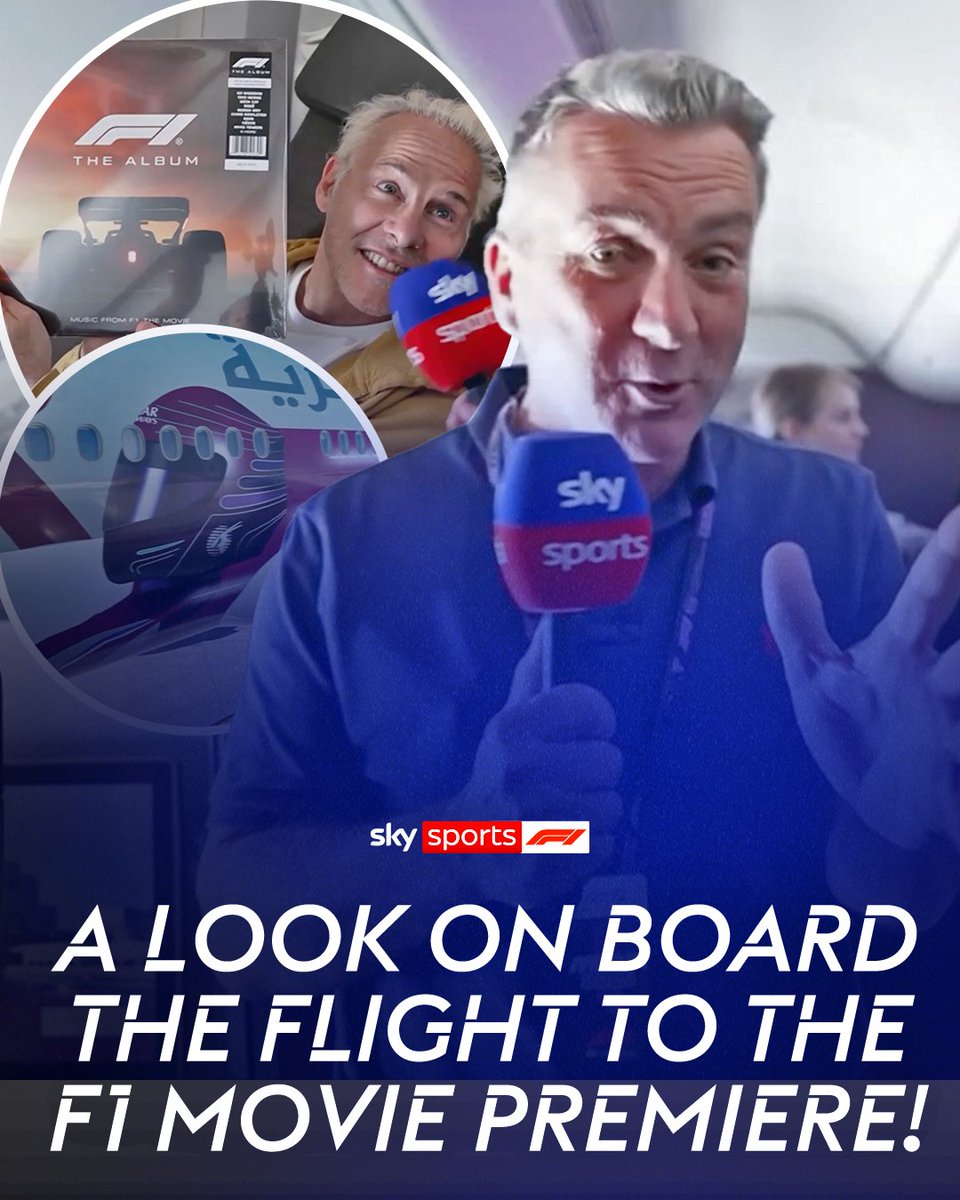 Craig Slater joined a host of F1 stars as they all flew on a special Qatar Airways plane ahead of the premiere of the highly anticipated F1 movie 👀🛩️