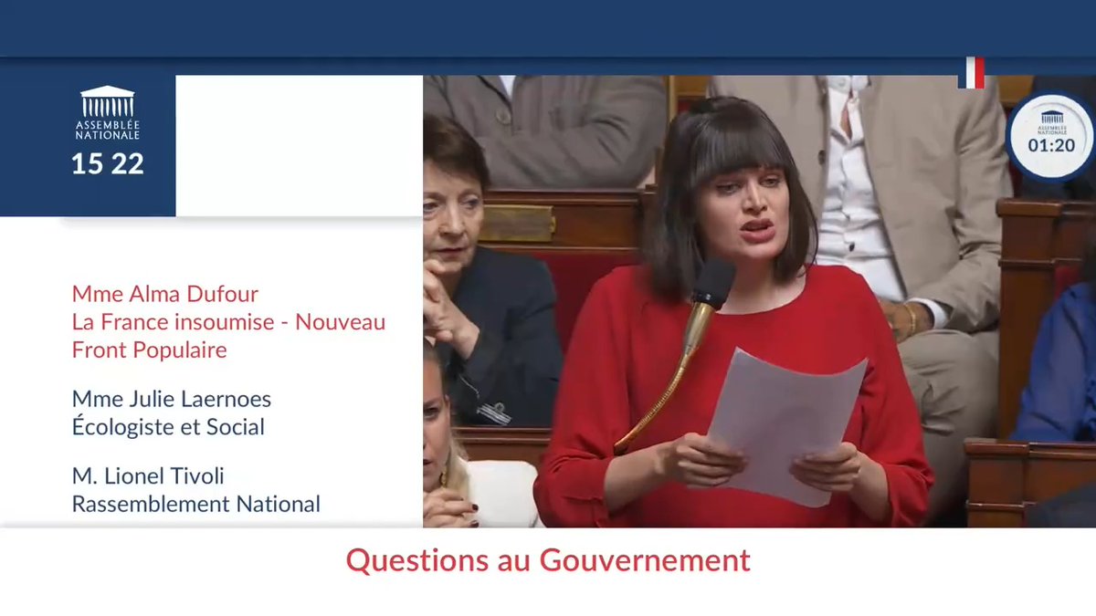 🔴⚡ Intervention de la députée LFI Alma Dufour 🐺 à l'AN | Le "droit international est clair : L'IRAN EST L'AGRESSÉ ET ISRAËL L'AGRESSEUR » En soutenant le gouv Israélien la France va "précipiter des centaines de milliers de personnes dans l'abîme."