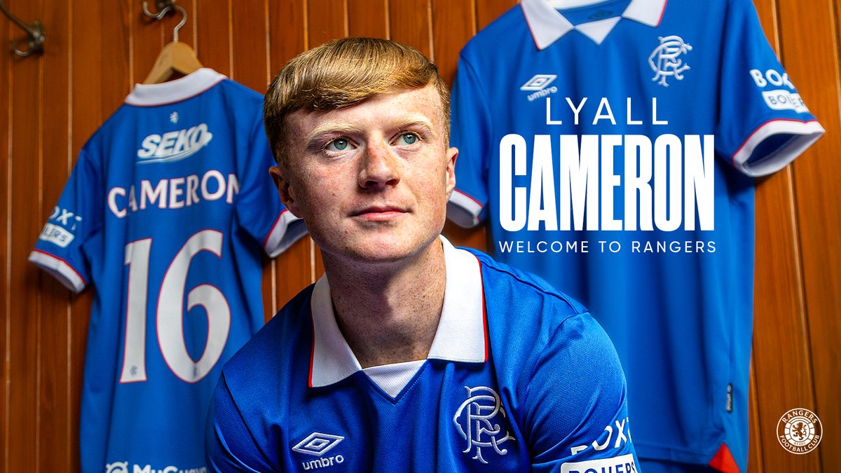 💙 Welcome to Rangers, Lyall Cameron.