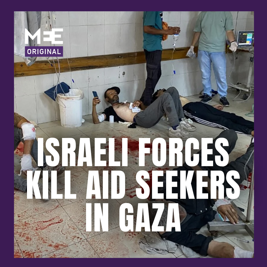Israeli forces killed at least 80 Palestinians and wounded hundreds in two ambushes at US-run aid distribution centres in the southern Gaza Strip on Tuesday. Eyewitnesses told Middle East Eye that Israeli forces ambushed thousands of starving Palestinians, killing and wounding hundreds in the attacks.