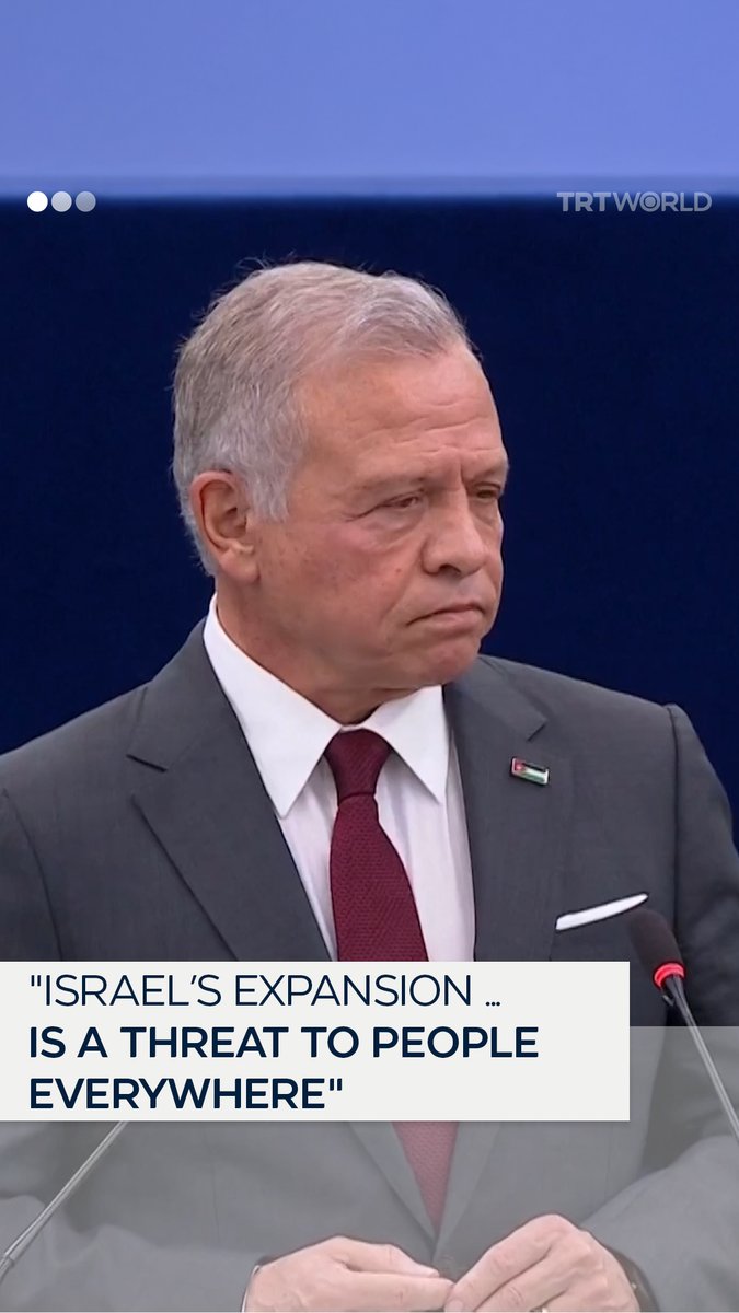 "A shameful version of our humanity is unfolding before our eyes in real time." Jordan’s King Abdullah said Israel’s attacks on Iran are a "threat to people everywhere" and warned of escalating regional conflict, speaking at the European Parliament on June 17