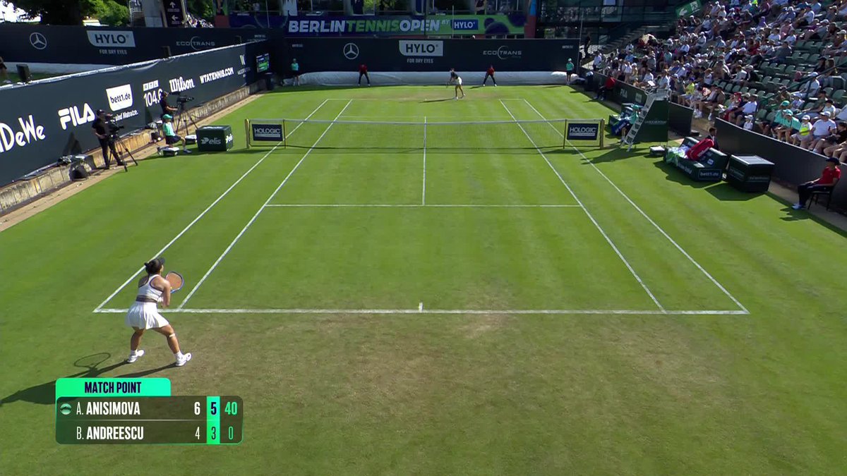 Continuing to thrive on grass! 🌱 A is into the next round after defeating Andreescu in straight sets in Berlin. #BTO
