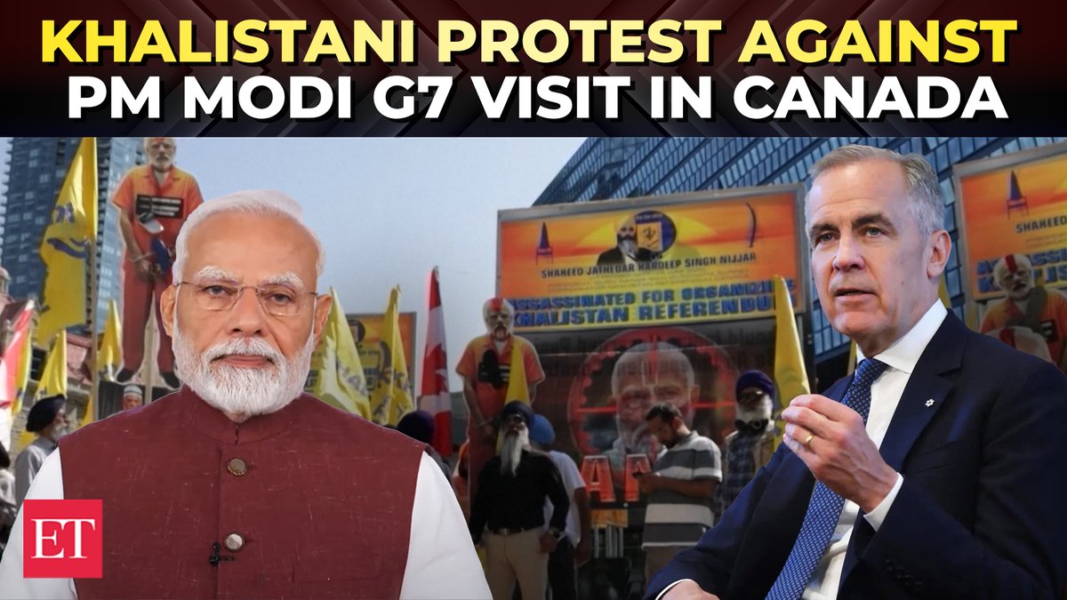 Anti-Modi protests by Khalistan supporters in Calgary, Canada!