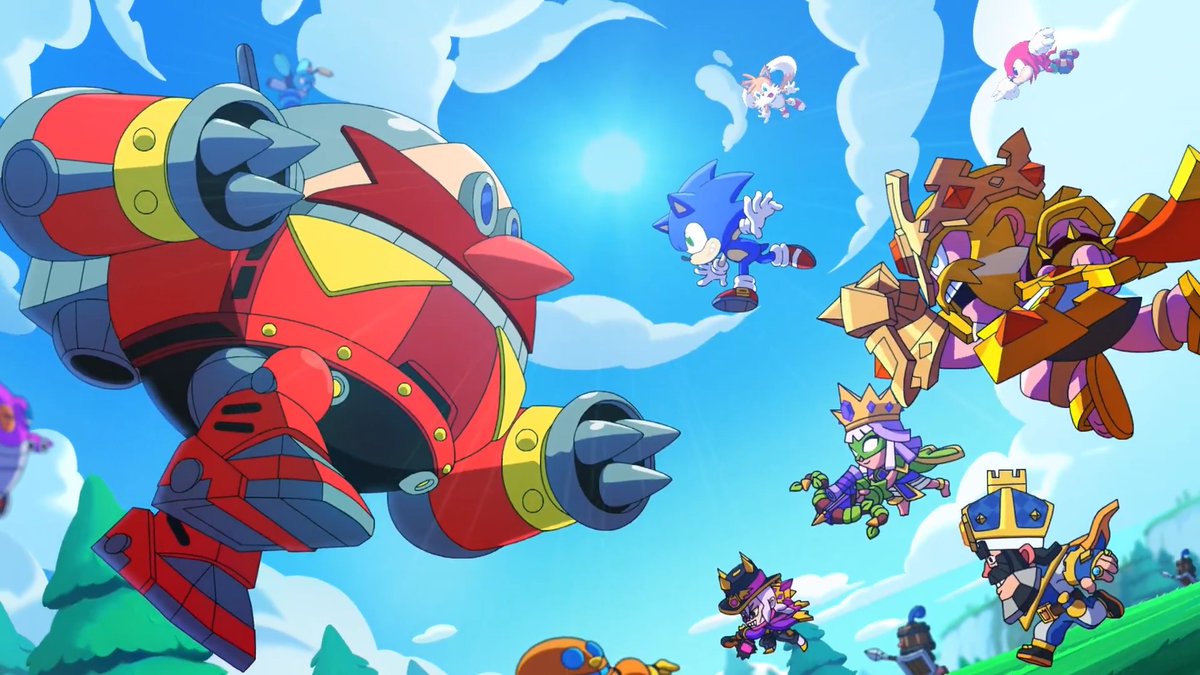 Play with Sonic, Tails, and Knuckles now in Squad Busters! 🌀📲 #SquadxSonic