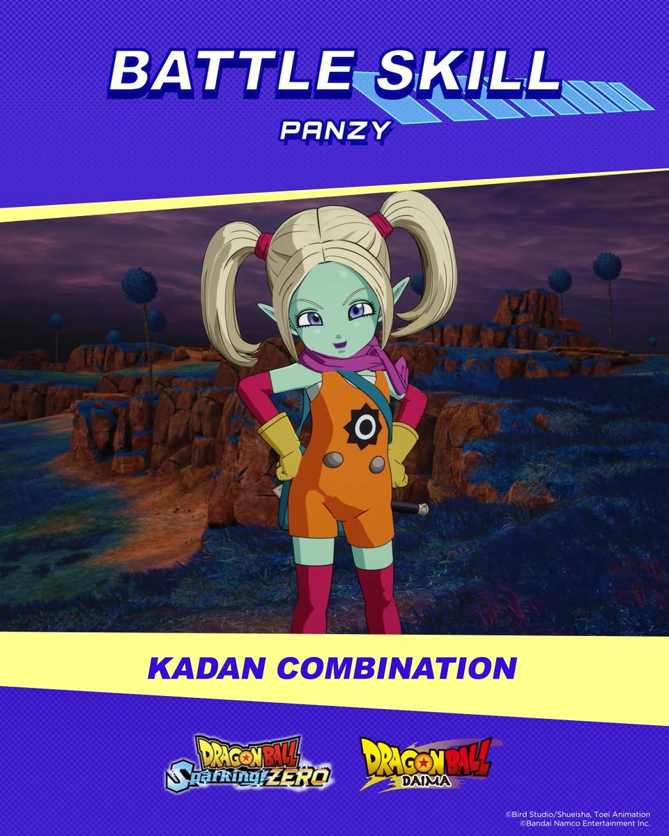 Get ready to witness pure battle brilliance. It’s time to unleash super attack with Panzy in DRAGON BALL: Sparking! ZERO - DAIMA Character Pack 1!
