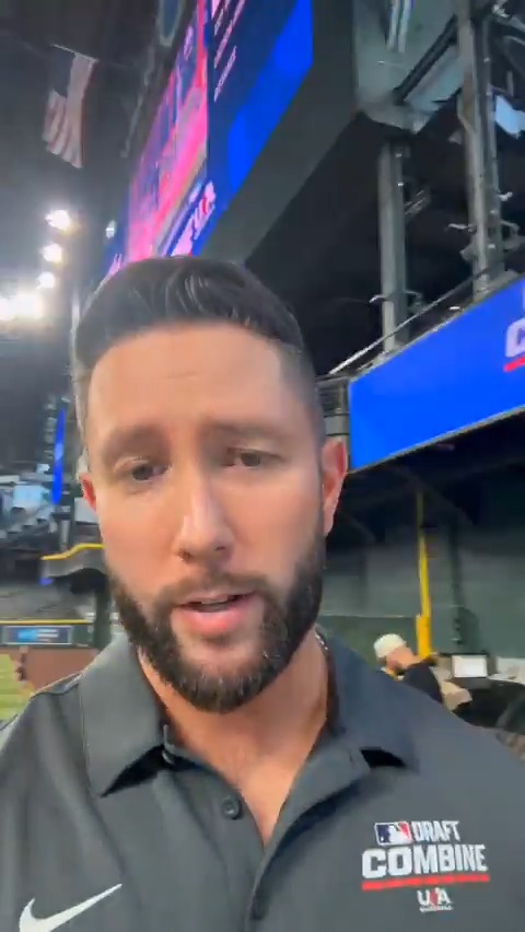 Another year posted up at the Chase Field pool for Jared Carrabis! Catch his player interviews throughout the day as our MLB Draft Combine coverage rolls on until 6pm ET 👀