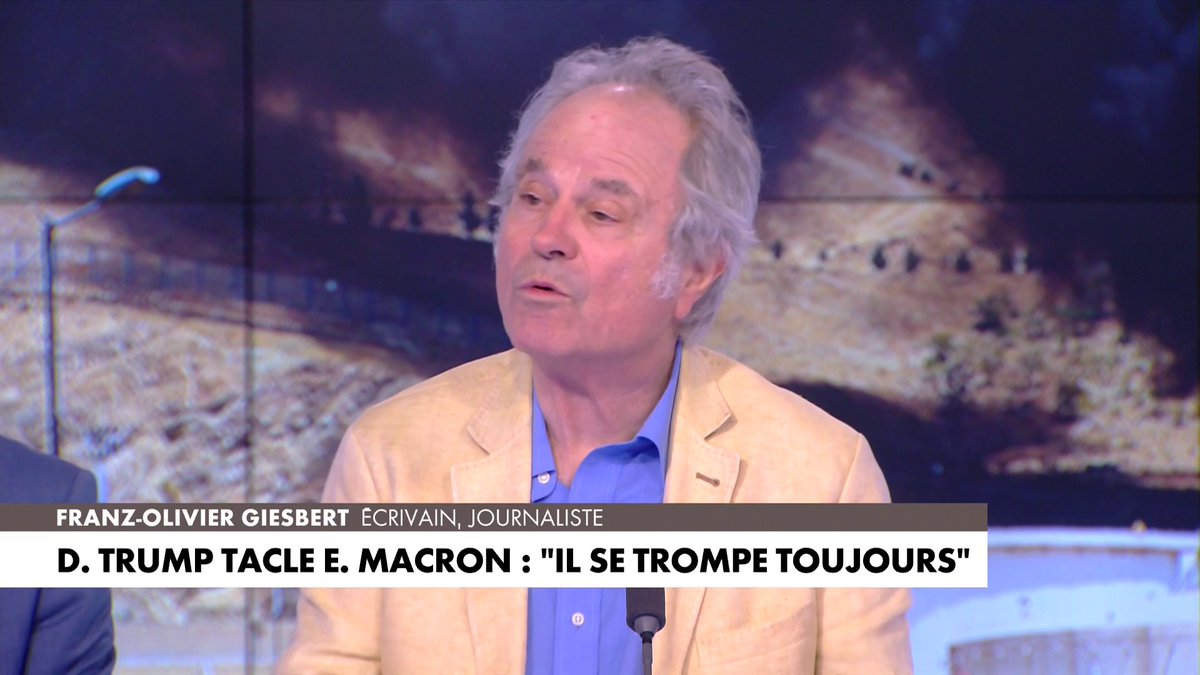 «Emmanuel Macron l'a cherché. (...) Il a peur, il ne s'engage pas, il ne prend pas les décisions qu'il faut prendre, il laisse tout filer. Il récolte ce qu'il a semé», lance Franz-Olivier Giesbert, à propos du tacle de Donald Trump à Emmanuel Macron, dans #Punchline