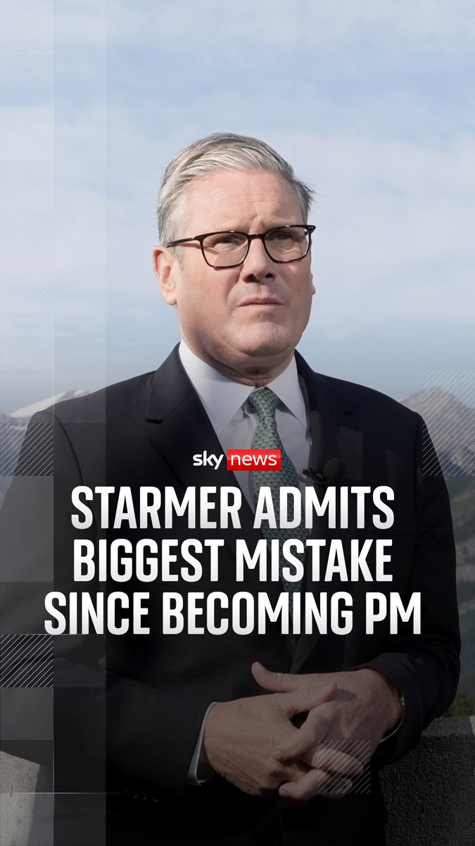 Sir Keir Starmer has told Sky's Beth Rigby what he views as his biggest mistake since entering Downing Street just under a year ago. Politics latest: