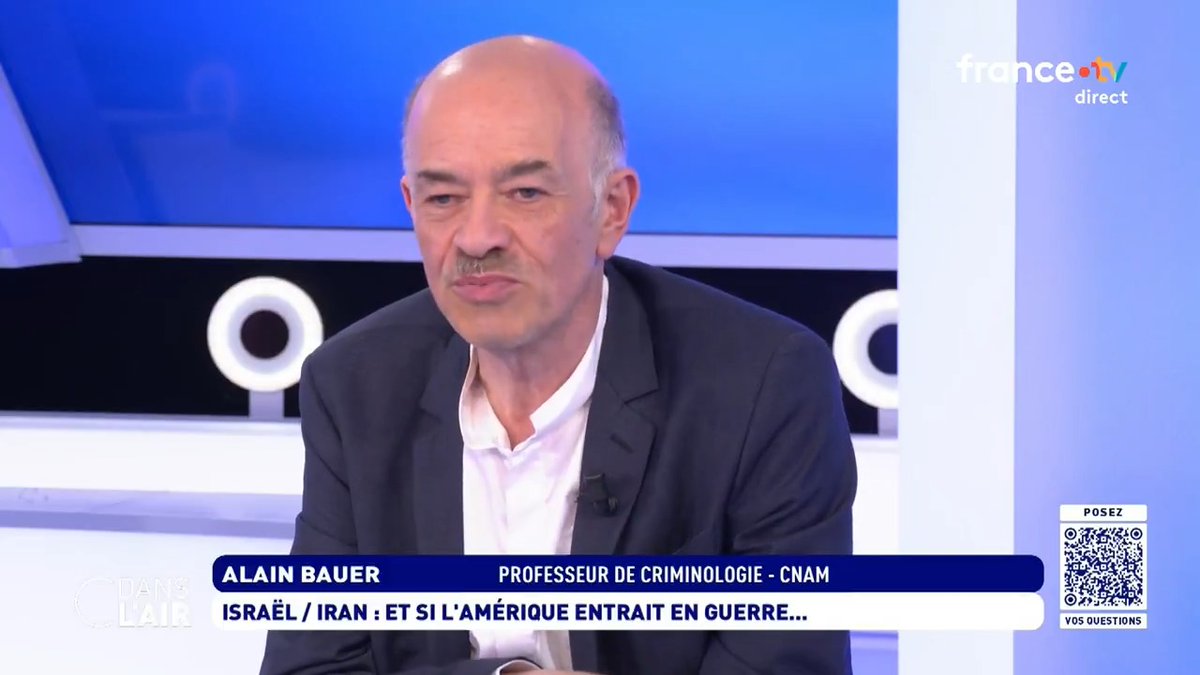 "La vraie question n'est pas d'éliminer Ali Khamenei, mais qui le remplace ? Parce que si c'est pour créer une autre Libye ou un autre Irak, là il y a un vrai sujet. En Libye, c'est le chaos, en Irak c'est un chaos relatif, mais on ne rigole pas avec l'Iran." Alain Bauer #cda
