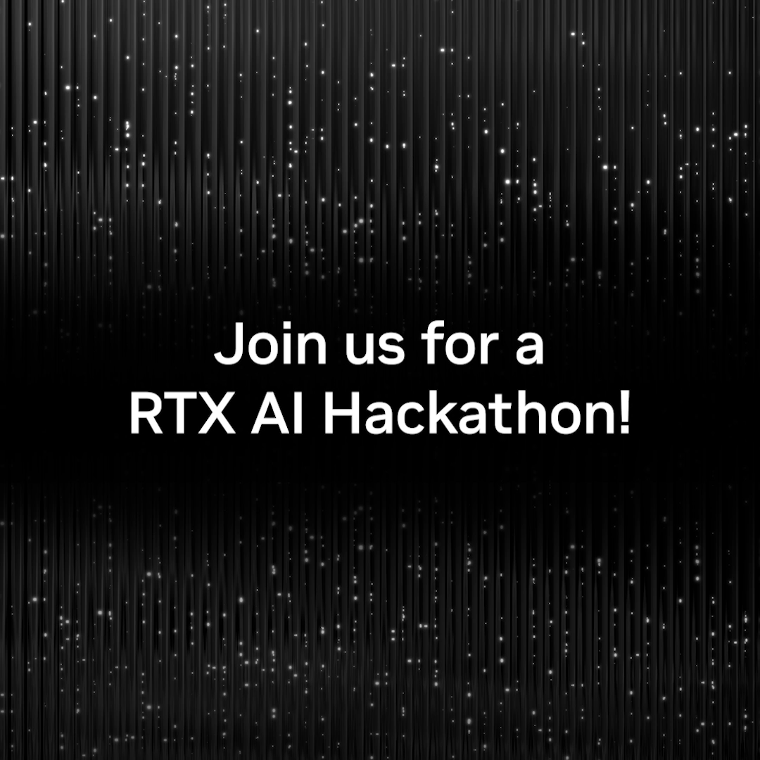 Welcome to our first #AIonRTXHackathon! 🖥️ Your Objective: Build a custom Project G-Assist plug-in for a chance to win. 🏆 Prizes: GeForce RTX 5090 laptop, RTX 5080 GPU, RTX 5070 GPU. Details on registration, submissions, T&amp;Cs, and more➡️
