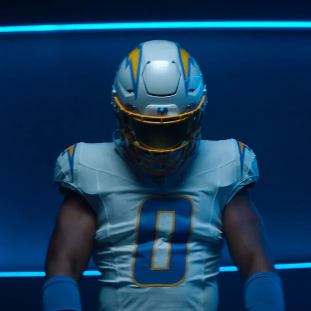 A glimpse at the Chargers’ new alternate uniforms that will be unveiled July 15: