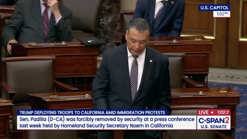 Senator Alex Padilla: If you thought what unfolded last week was just about one politician and one press conference, you're missing the point. If that is what the administration is willing to do to a United States Senator for having the authority to ask a question, imagine what they'll do to any American who dares to speak up. Imagine what's happening in so many places where there are no cameras
