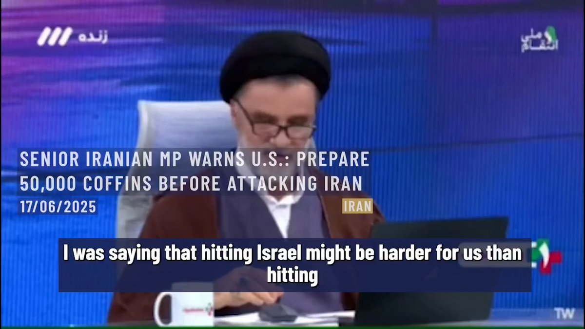 ⚡️⭕️ Mahmoud Nabavian, Deputy Chairman of Iran’s National Security and Foreign Policy Committee, issued a stark warning to the United States: “Striking American bases is far easier for us than hitting Israel. If the U.S. plans any aggression against Iran, it must first prepare 50,000 coffins for its forces.” Iran. 17th of June, 2025.