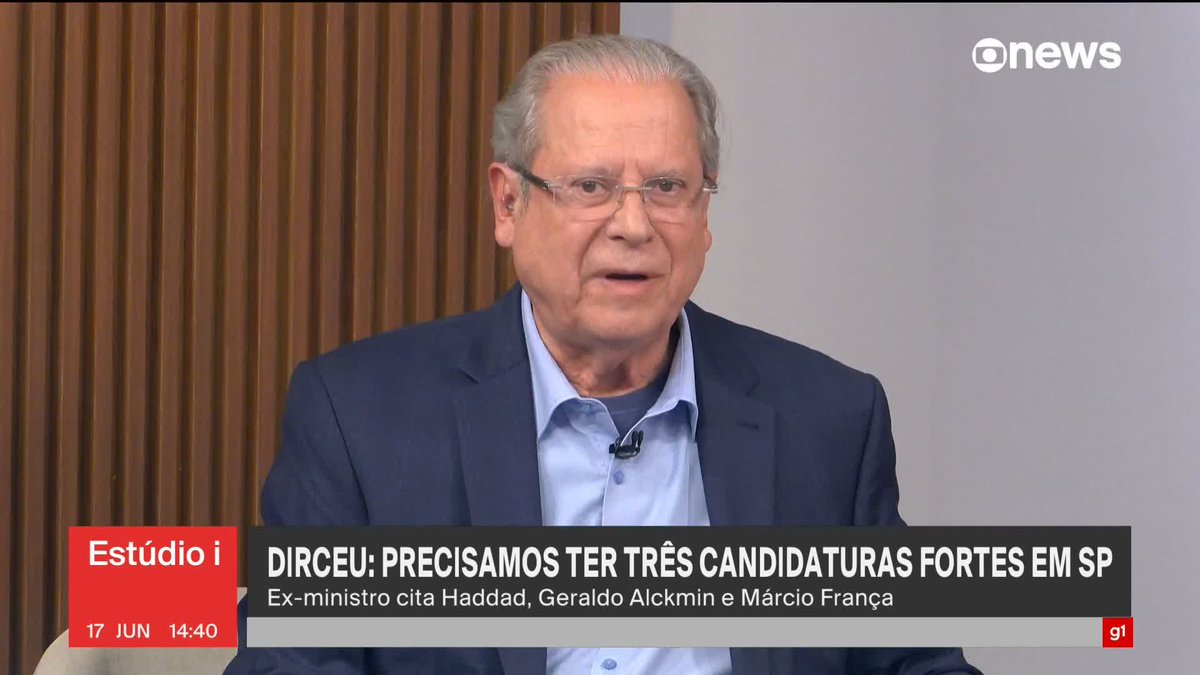Dirceu: fui transformado em bandido em 24 horas; ex-ministro fala sobre processos que respondeu após deixar o governo. #Estúdioi ➡ Assista à #GloboNews: