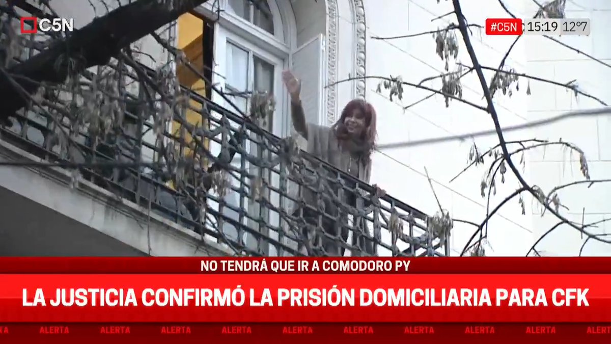 🚨La justicia confirmó la prisión domiciliaria de Cristina Kirchner 📲 Seguí #C5N EN VIVO por 👉