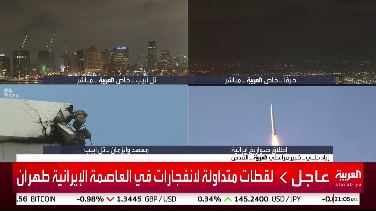 BREAKING: 🚨 ~60 Israeli fighter jets are BOMBING Iran. Source: Al Arabiya's chief correspondent in Palestine, Ziad Halabi