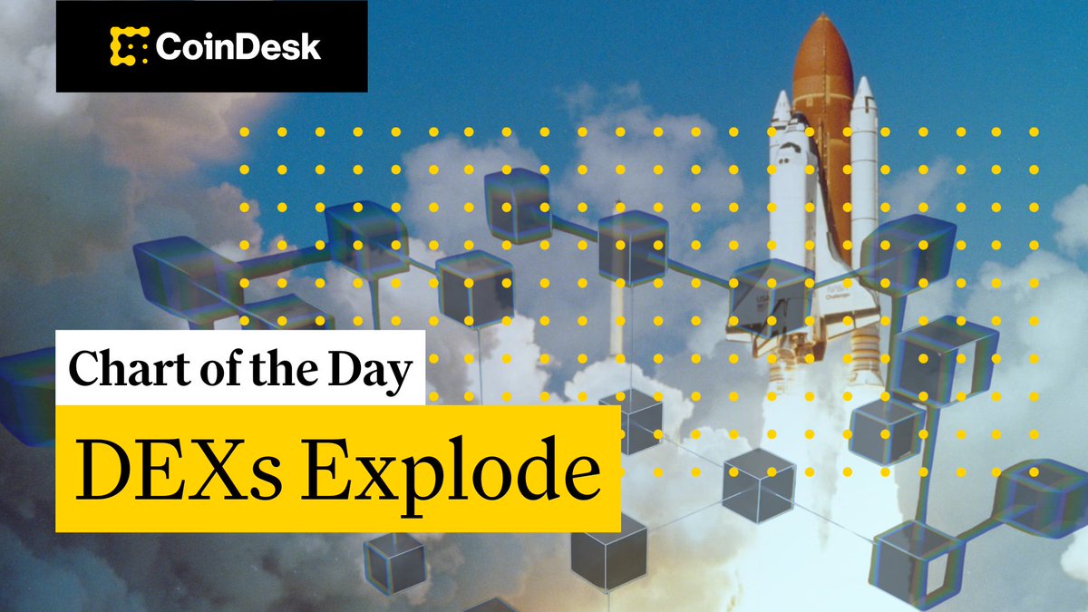 📊 🚀 DEXs now account for over 20% of all spot trading volumes – an ATH. Joshua de Vos from CoinDesk Research brings you Chart of the Day, presented by Crypto.com.🔗👇