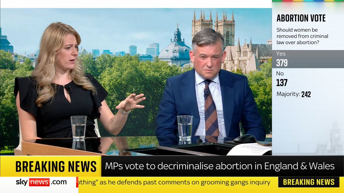 'It is a really historic day' Dehenna Davison and Jonathan Ashworth react after MPs voted to decriminalise abortion in England and Wales Sophy Ridge 📺 Sky 501, Virgin 602, Freeview 233 and YouTube
