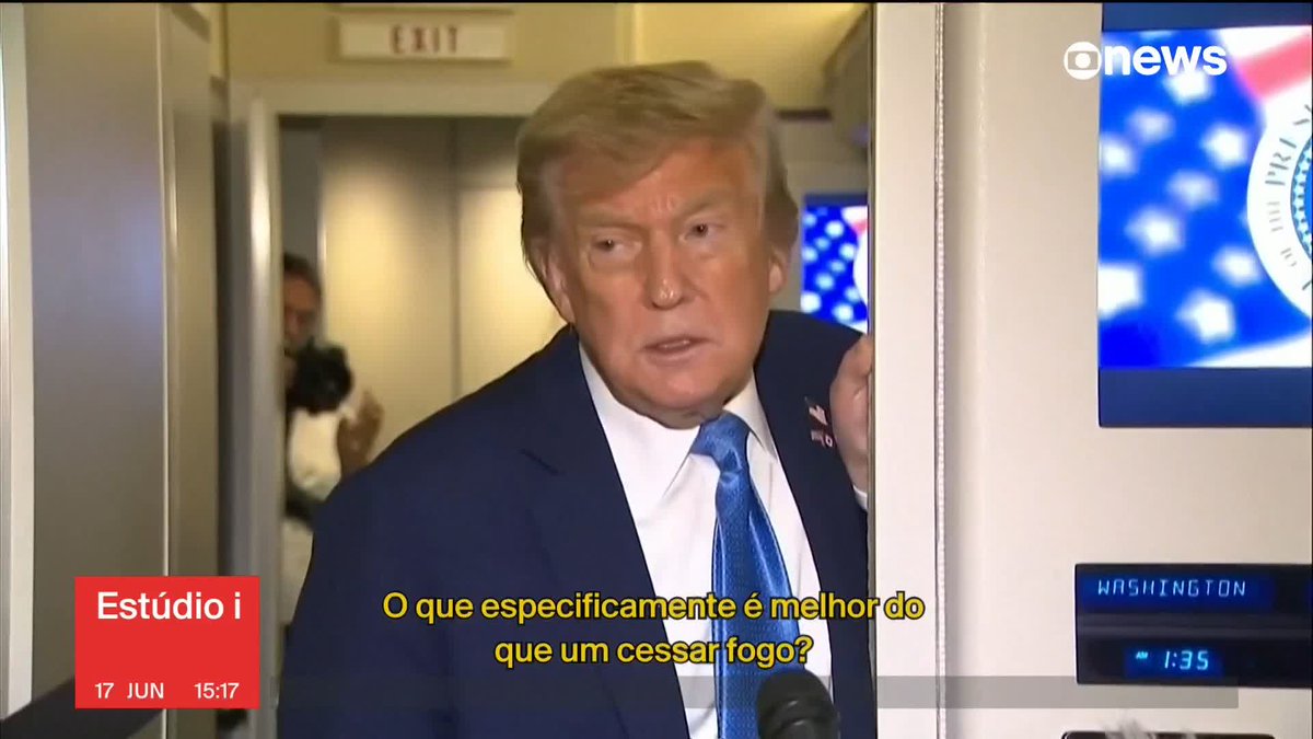 “Um fim de verdade, não um cessar-fogo” entre Israel e Irã, diz Trump que hoje subiu o tom com os iranianos e passou a ameaça-los, disse até que seria fácil matar o líder supremo iraniano se assim desejasse.