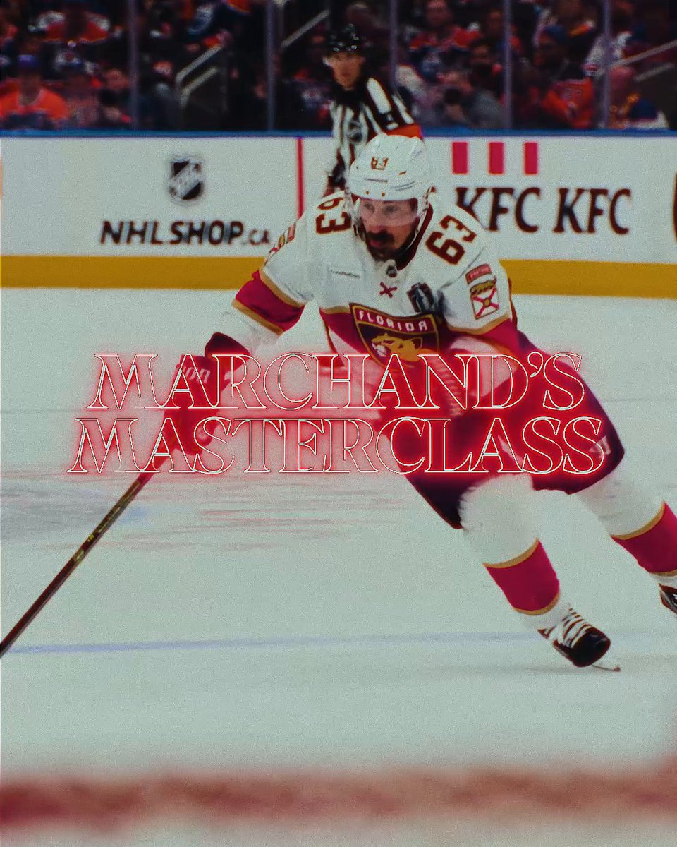 A Marchand Masterclass 👨🏫 What does Brad Marchand have in store for us tonight? 📺: Edmonton Oilers vs. Florida Panthers Game 6 of the #StanleyCup Final TONIGHT at 8p ET on NHLonTNT, Sports on Max, Sportsnet, and TVA Sports