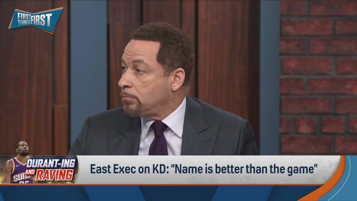 “At this point, at soon to be 37 years old, don’t be fooled by the numbers. He is not impacting games anywhere remotely like he used to.” Chris Broussard says KD’s numbers are somewhat empty calories at this point: