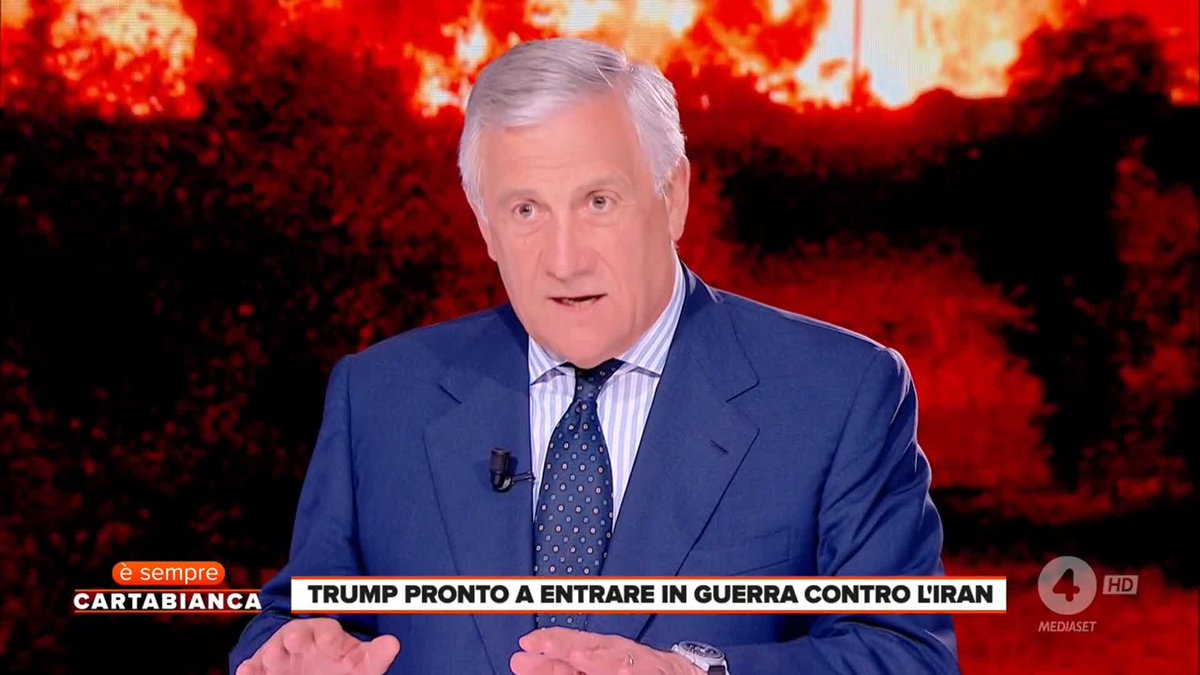 "L'Iran ha sempre detto di voler usare la bomba atomica contro Israele. Il diritto all'autodifesa è sancito da tutte le regole internazionali" Antonio Tajani è ospite a #ÈsempreCartabianca