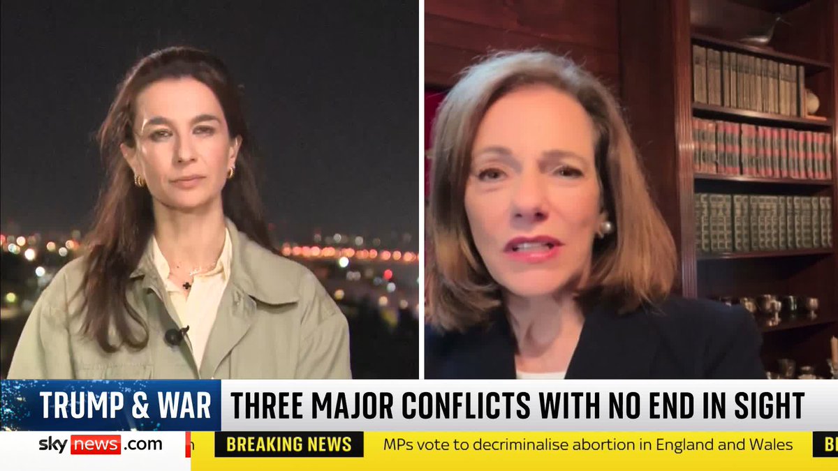 'He is keeping his options open. He doesn't think events have played themselves out yet' KT McFarland speaks to Yalda Hakim after President Trump said the US knows where Iranian Supreme Leader Ali Khamenei is "hiding" 📺 Sky 501, Virgin 602