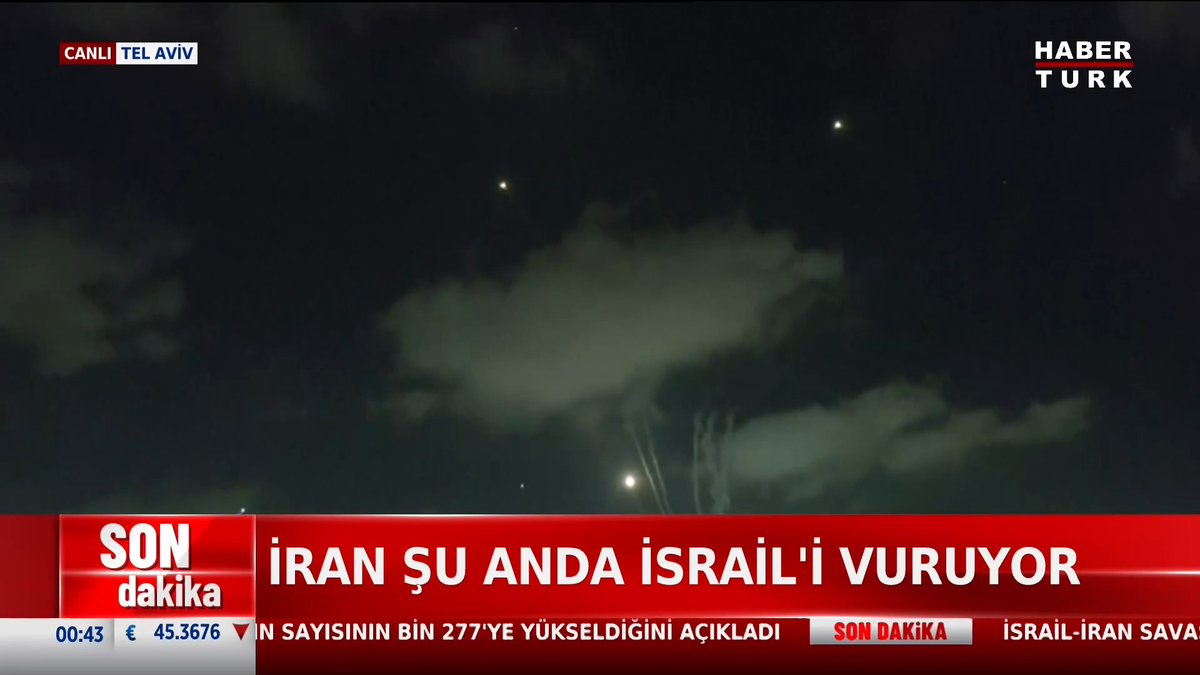 #SONDAKİKA - İran şu anda İsrail'i vuruyor.