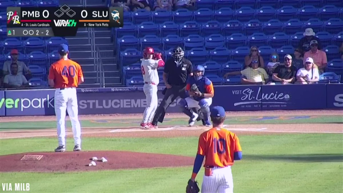 Brooks Raley struck out two as he threw a scoreless first inning in his rehab assignment for Single-A St. Lucie tonight