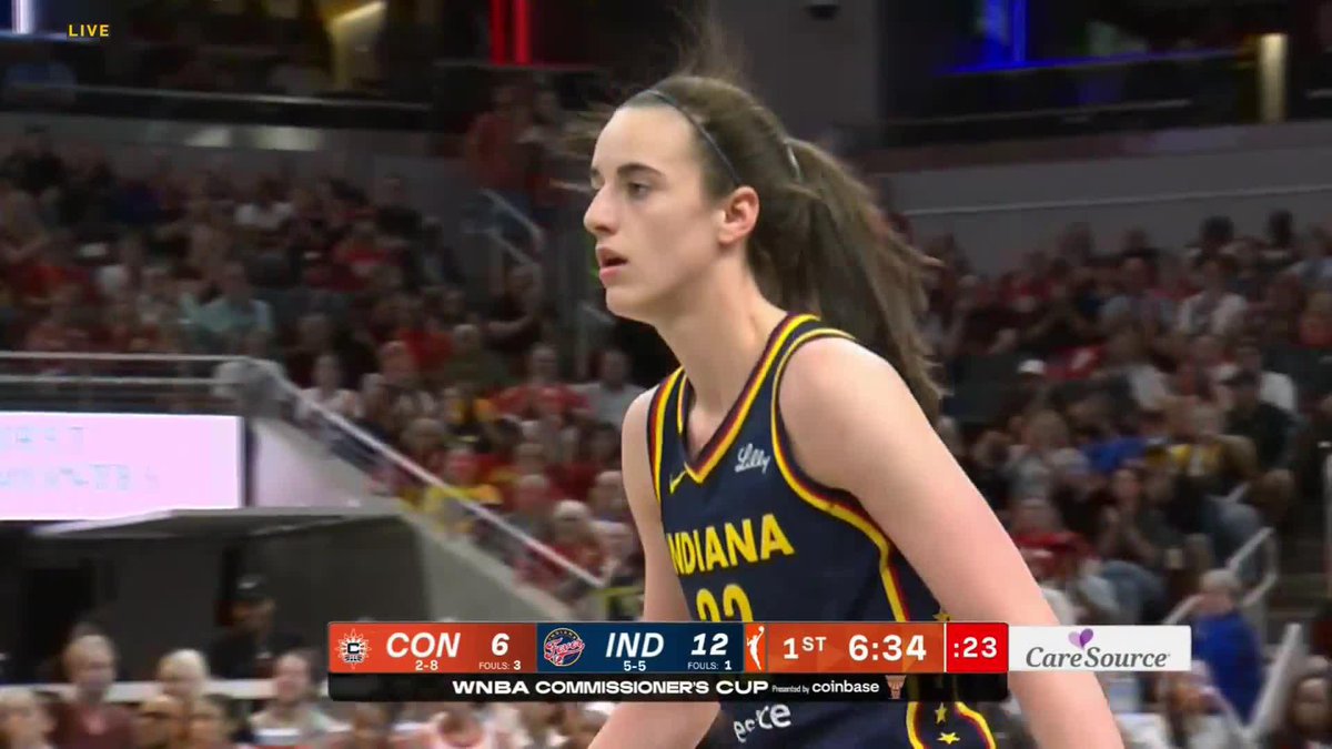 Caitlin Clark is AUTOMATIC from deep 👌 Catch her and the Fever take on the Connecticut Sun NOW on NBA TV 📺