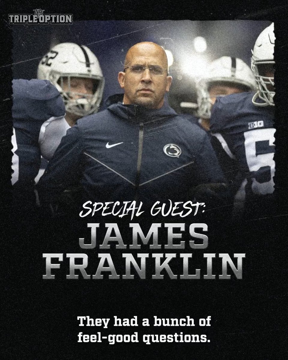 WE ARE! We phone an old friend on the next episode of The Triple Option—Penn State Football Head Coach James Franklin joins the show! We talk the Nittany Lions’ expectations, Big Ten & SEC dominance, transfer portal, NIL & more! New episode drops TOMORROW 6/18 at 6am ET on our YouTube channel!