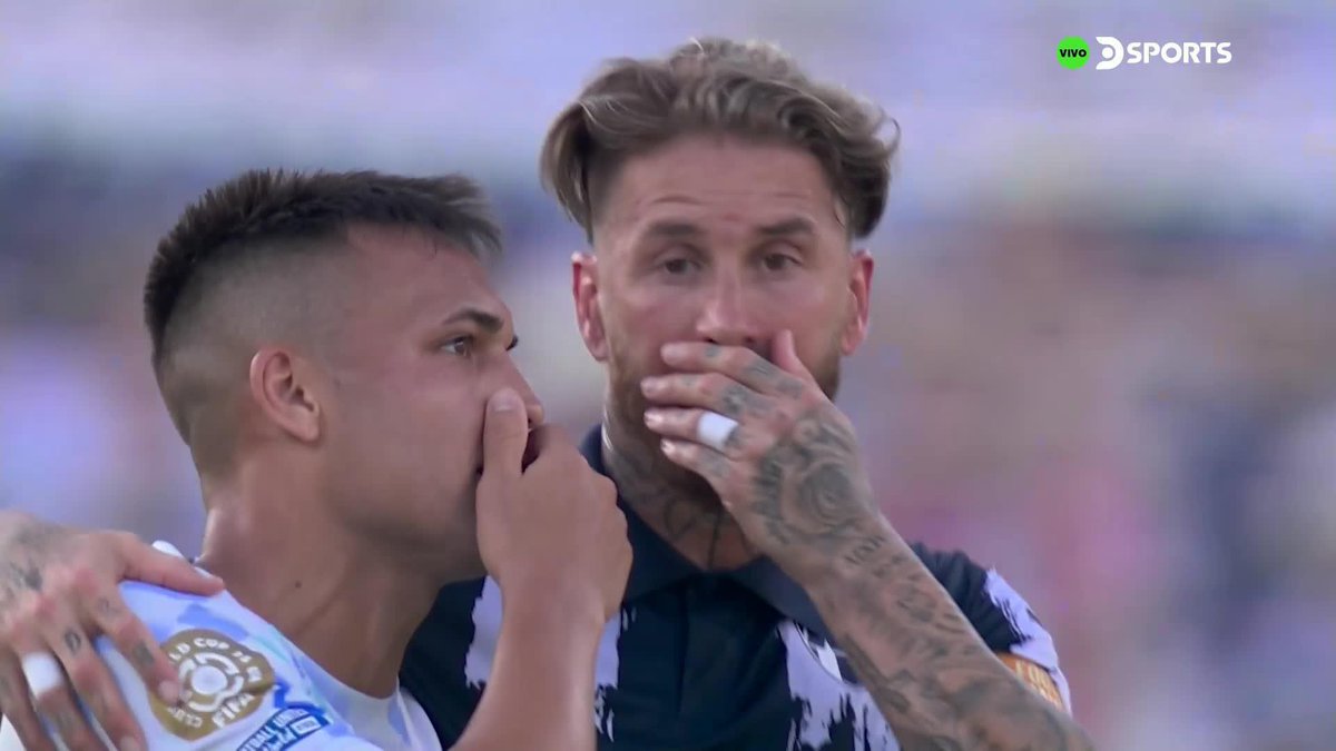 ¿Qué se dijeron Lautaro Martínez y Sergio Ramos? 🇦🇷👀🇪🇸