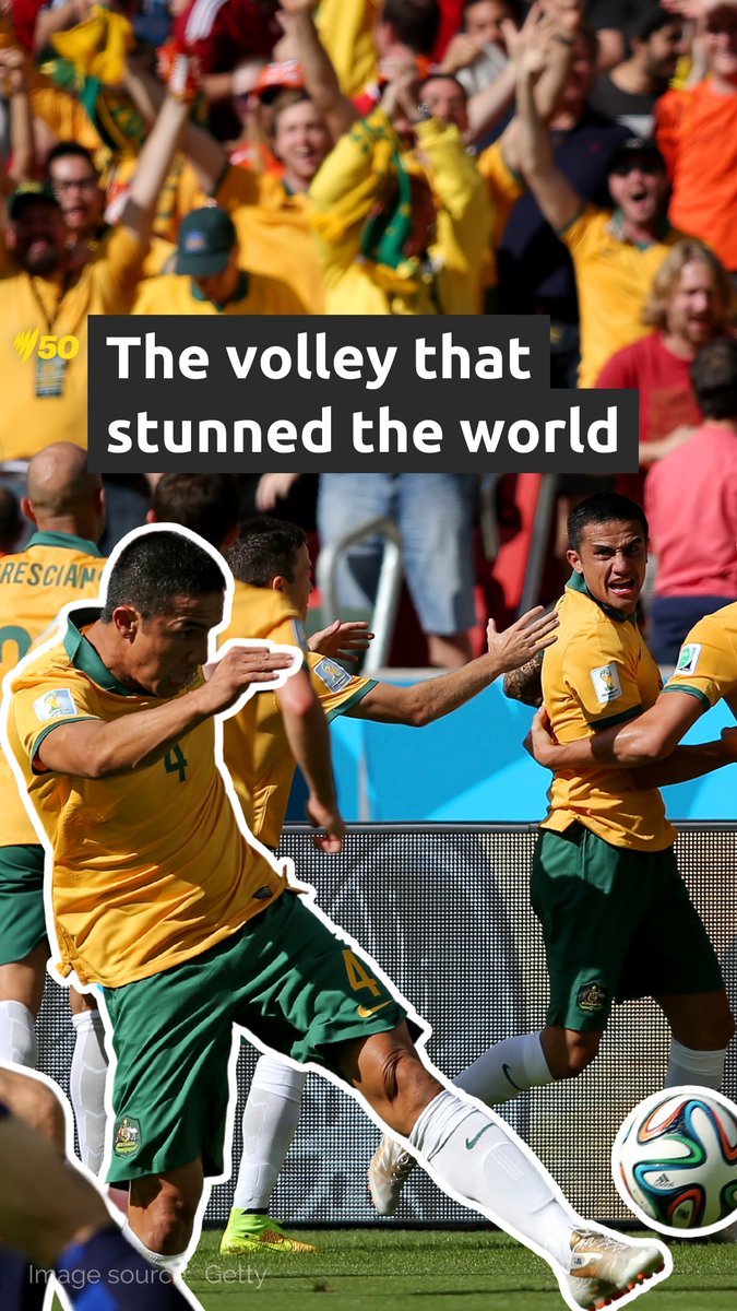 📅 On This Day in 2014... 💥 Tim Cahill AO scored one of the greatest FIFA World Cup goals of all time for the Subway Socceroos, almost immediately after Arjen Robben opened the scoring for the Netherlands!