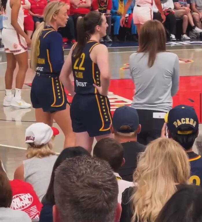 Caitlin FU three pointer over Jacy from inside the arena. Kellie Howe 🎥 on IG