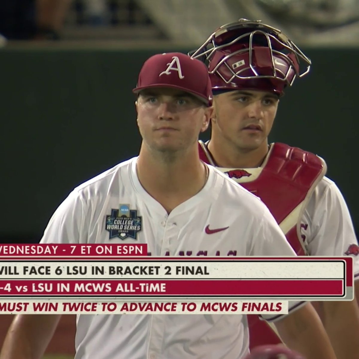 THEY'RE CALLING THE HOGS IN OMAHA! Arkansas Baseball eliminates UCLA from the MCWS 🐗