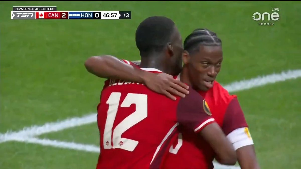 GOAL 🇨🇦🇨🇦 It's TANI TIME 😎 #CanMNT are up 2-0 over Honduras 🇭🇳 at the stroke of half-time as Tani Oluwaseyi finds a near-impossible angle and smacks it home 🚀 🔴 Watch Gold Cup on OneSoccer &amp; TSN