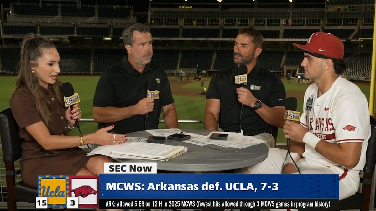 Revenge game for the Hogs 😤 Ryder Helfrick and Arkansas Baseball are ready for the MCWS rematch with LSU!