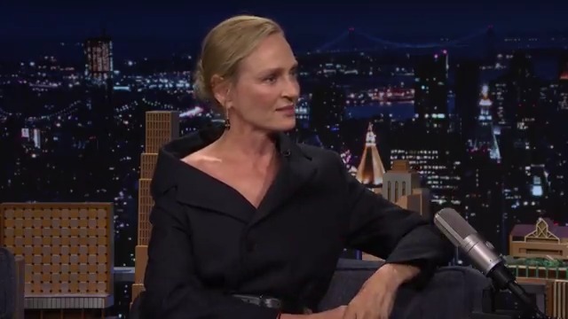 Uma Thurman talks working with Charlize Theron (Charlize Theron) in The Old Guard 2! #FallonTonight