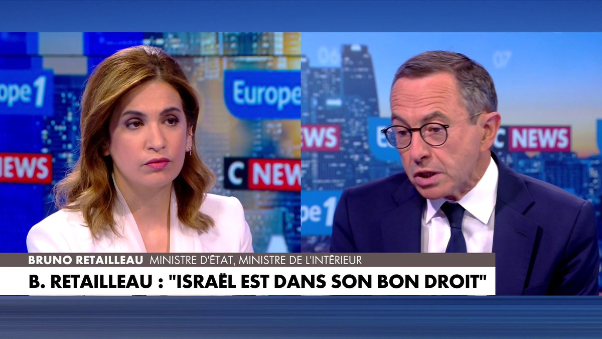 «Israël est dans son bon droit, si nous étions à la place d’Israël je pense que nous aurions aussi le courage de faire ce qu’ils font», soutien Bruno Retailleau dans #LaGrandeInterview