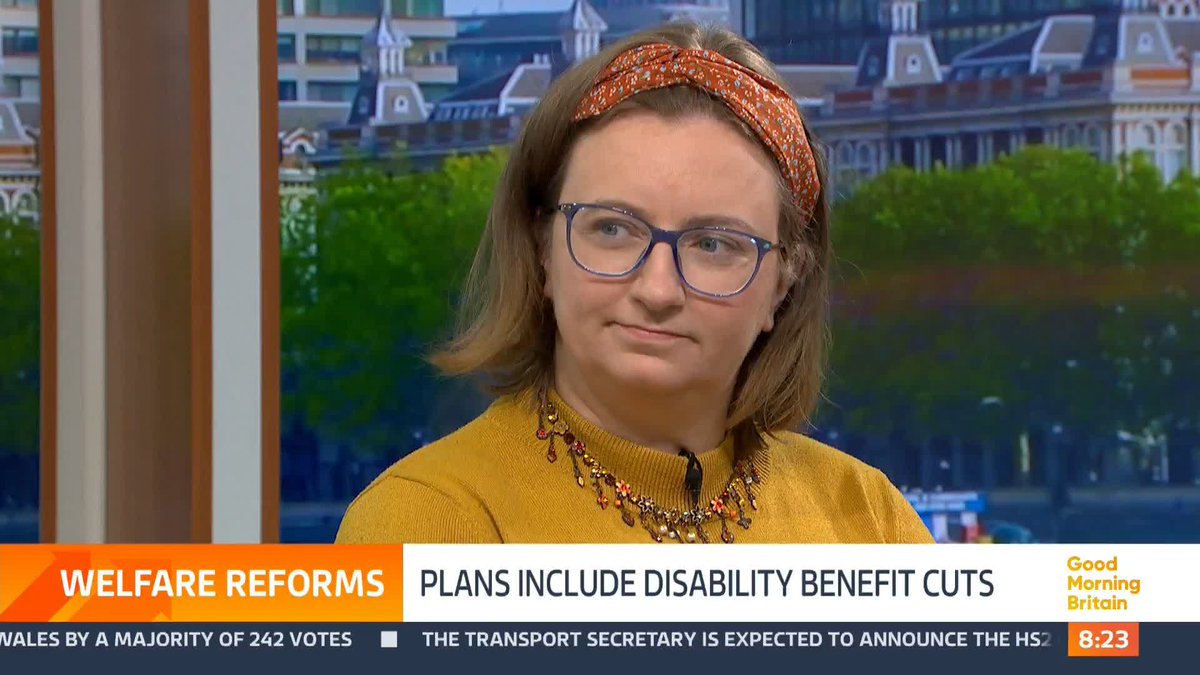 'PiP allows me to work.' Alicia, a mum-of-two who has bipolar disorder, faces losing her £290 a month PIP payment if the cuts go ahead. She tells Susanna Reid and Richard why PiP is so important to her.