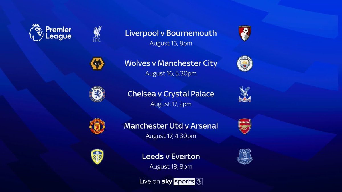 BREAKING: Liverpool will begin their title defence against Bournemouth, with Manchester United hosting Arsenal in the first weekend of the 2025/26 Premier League season 🚨