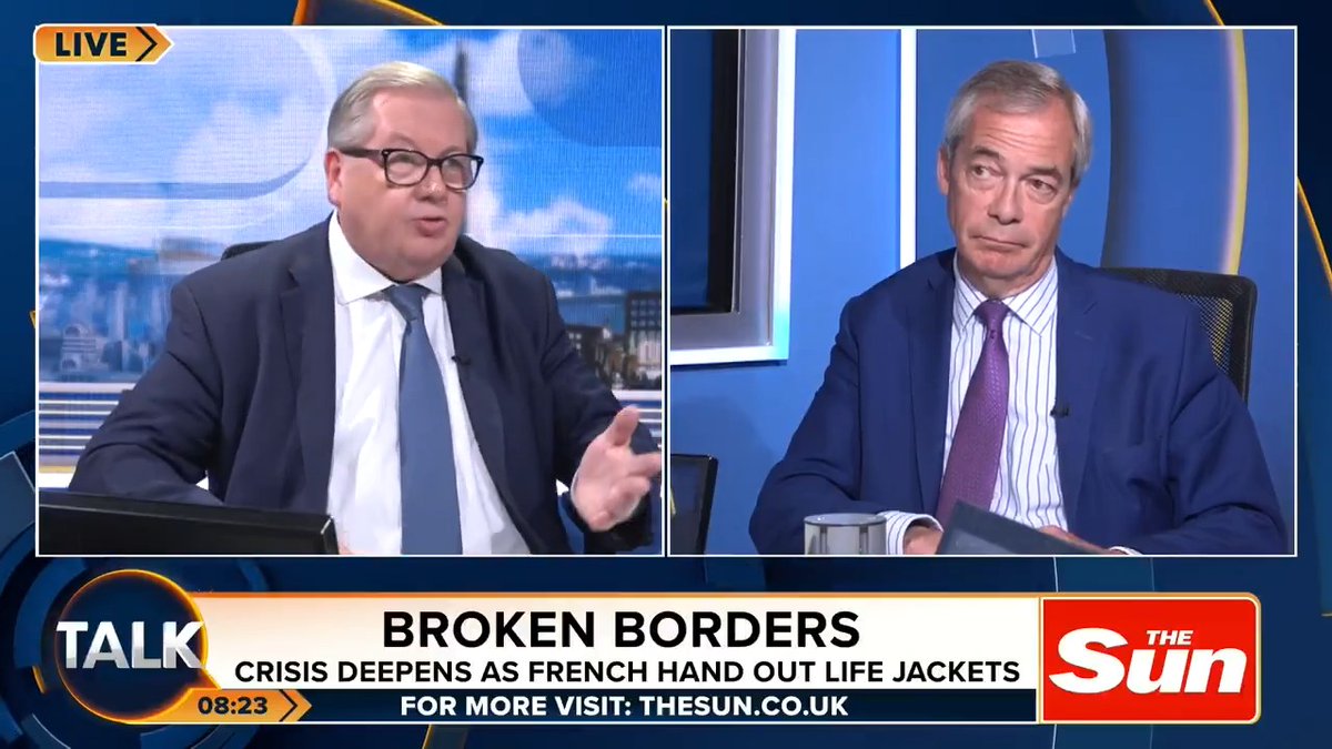 Reform UK's Nigel Farage says the UK "will never stop the small boats from leaving France", as Keir Starmer admits the Channel crisis 'is getting worse'. "The current course we are on is failing... the reason they are coming is OUR fault!" @iromg | Nigel Farage MP