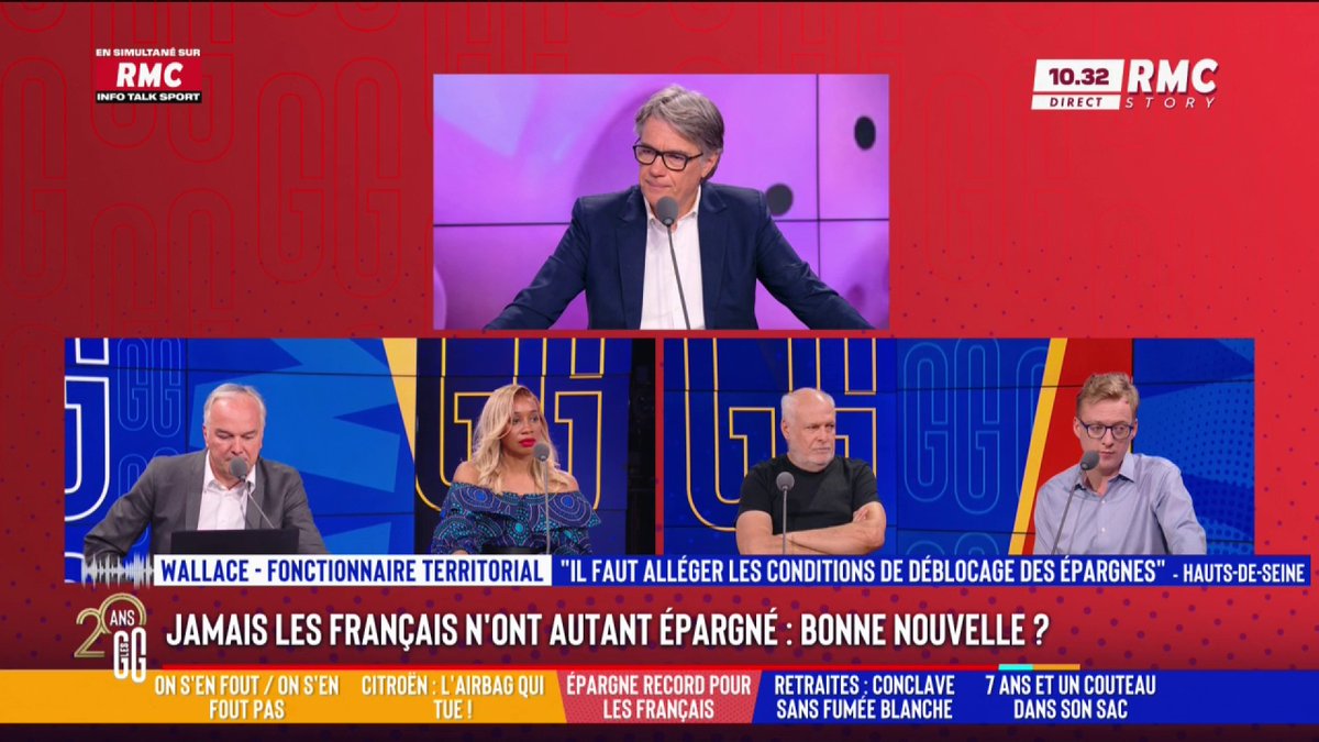 💰 Jamais les Français n’ont autant épargné et vous ? 📞 Wallace, au 3216 : "Je peux pas mettre de côté, j'ai un salaire de fonctionnaire territorial. Je suis endetté. J'ai un plan d'épargne entreprise mais je ne peux pas y toucher, il faut que je sois mort ou retraité." #GGRMC
