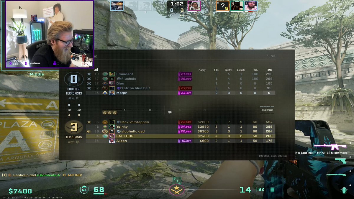 fl0m got his gameplay flagged by VAC while live and the clip is hilarious 😭 (via fl0m stream)