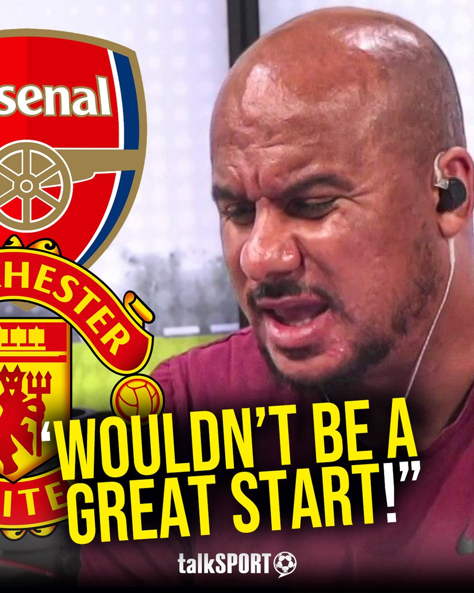 ☑️ 5 points from a possible 15 ☑️ 7 points from a possible 18 Gabby Agbonlahor is predicting a horrible start to the season for #MUFC and #AFC... 😬