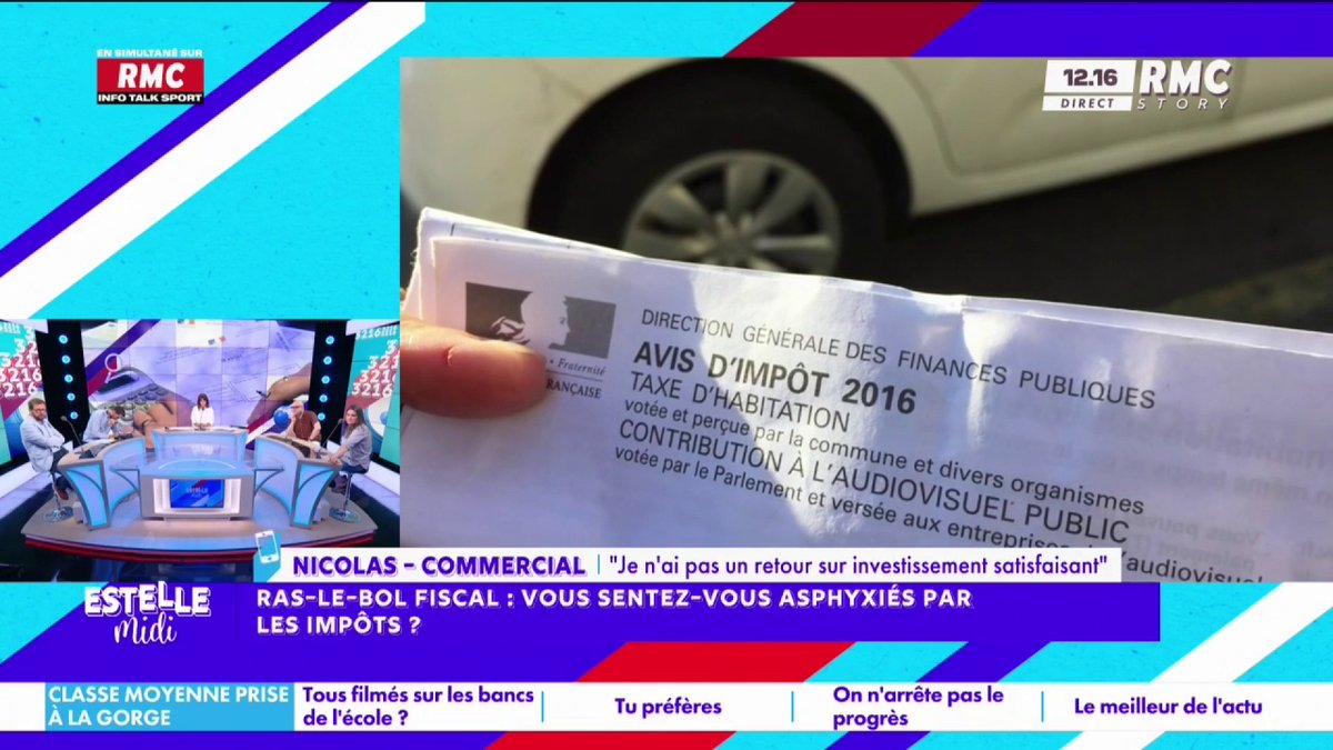 💶 Impôts : vous sentez-vous asphyxiés ? 📞 Nicolas : "Je commence à en avoir ras-le-bol ! On a des aides qui partent dans tous les sens pour n'importe qui ! On a Larcher qui se paie un fauteuil à 40 000€ ! Ce sont nos impôts ! Ils ont un train de vie indécent !" #EstelleMidi