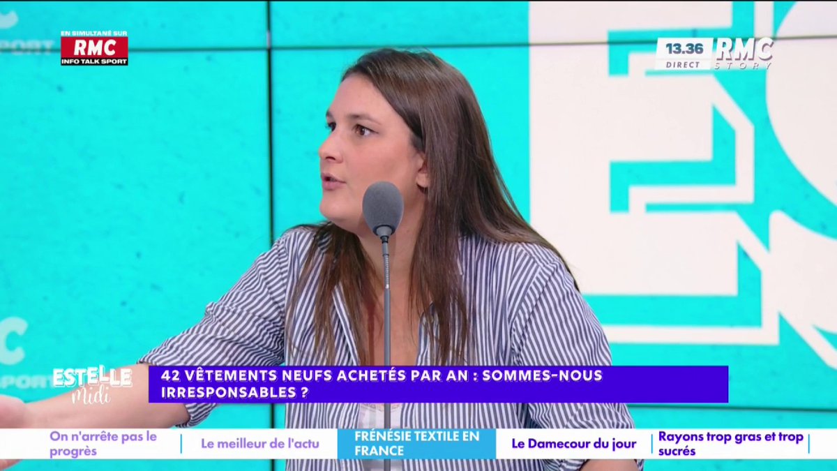 👖 42 vêtements neufs achetés/an : sommes-nous irresponsables ? 🎙️ Estelle Denis : "Mais qui a besoin de 42 vêtements ?!" 🎙️ Juliette Briens : "Faites-vous plaisir, ne les écoutez pas ! Quel monde triste... Vous n'en avez pas mal de faire la morale au peuple ?!" #EstelleMidi
