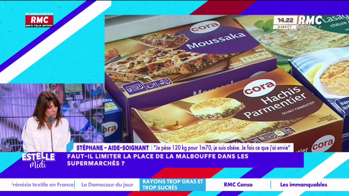 ๐ Faut-il limiter la place de la malbouffe dans les supermarchรฉs ? ๐ Stรฉphane : "Je fais 120kg pour 1m70 mais je me contrefiche qu'on me mette un nutri-score ! Je veux qu'on me laisse vivre ma vie ! Vous mettez mes Ferrero ร 15โฌ je continuerai ร les acheter !" #EstelleMidi